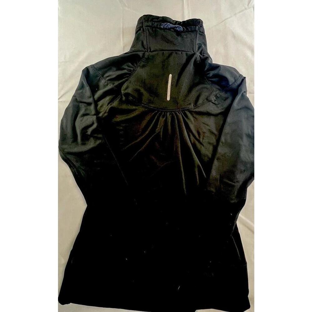 Reebok Womens Black Turtleneck Long Sleeve Banded Polyester Blend Sweatshirt XS